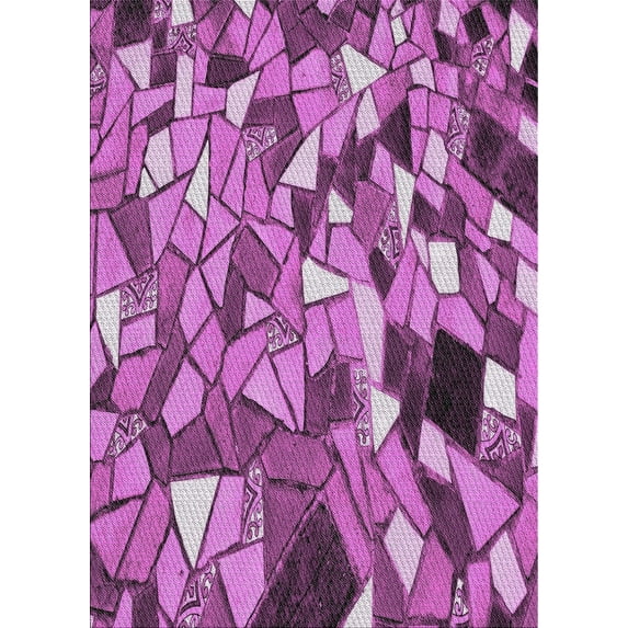 Ahgly Company Machine Washable Indoor Rectangle Transitional Violet Purple Area Rugs, 2' x 4'