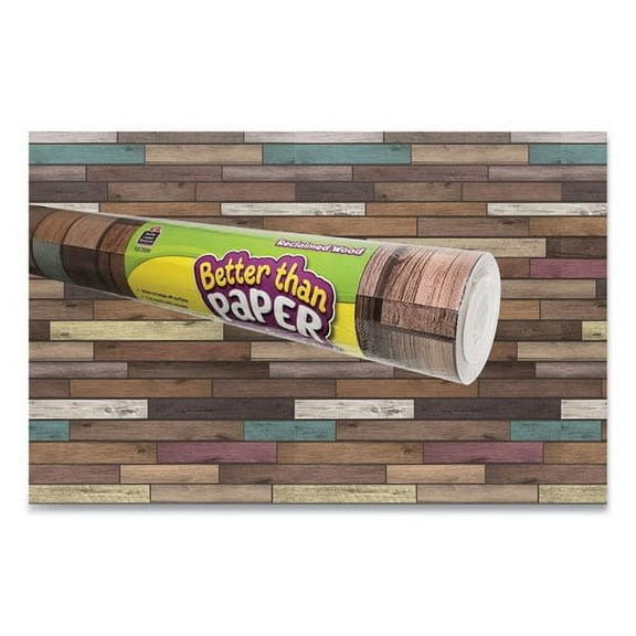 Better Than Paper Bulletin Board Roll, 4 Ft X 12 Ft, Reclaimed Wood | Bundle of 2 Rolls