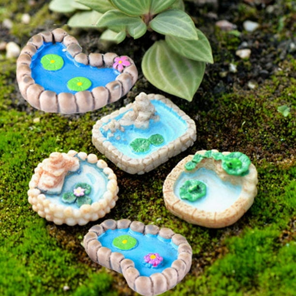 5 Pieces Miniature Fairy Garden Ornaments Kit Pond Accessories For Plant Pot Micro Landscape Decoration Pcs Com - Fairy Garden Ornament Set 5 Pieces Miniature Fairy Garden Ornaments Kit Pond Accessories For Plant Pot Micro Landscape Decoration Pcs Com - Fairy Garden Ornament Set