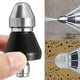 thumbnail image 2 of Boquilla de drenaje con conexión a chorro para lavadora a presión con rosca, portátil, industrial, para limpieza de escombros y polvo de tuberías de alcantarillado (1 unidad, negra), 2 of 5