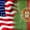 USA And Portugal Flags, variant on Elephant Stock Usa Brazil Bond Wall Art - Horizontal Canvas Wall Art - Living Room Wall Decor - Flags Canvas - Green And White Decor - 12" x 8"