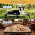 thumbnail image 3 of Foldable Elevated Dog Bed for Large Pet, No-Assembly-Need Folding Raised Dog Bed, Waterproof Outdoor Dogs Cot Cooling Pet Hammock Beds with Breathable Mesh, Chew-Proof, Black, 3 of 9