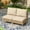 Yellow, variant on Vicllax Outdoor Patio Conversation Set Contemporary Style Oak Rattan for Garden, Grey (2 Pcs)