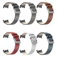 thumbnail image 5 of For Xiaomi Smart Band 8 Watch Band Genuine Cow Leather Replacement Straps - Midnight Blue, 5 of 5