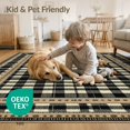 thumbnail image 4 of ODIKA 8'x10' Washable Area Rug Door Entry Farmhouse Featuring Symmetrical Grid Layout Entryway for Living Room, Under Sectional, Family , Durable, Non-Slip, 4 of 7