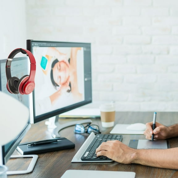 GOOHOCHY 5Pcs Headphone Stand Hanger for Headset Holders and Monitors