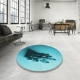 thumbnail image 4 of Ahgly Company Machine Washable Indoor Rectangle Transitional Dark Cyan Green Area Rugs, 8' x 10', 4 of 7