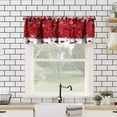 thumbnail image 4 of Merry Christmas Valance Curtains, Xmas Ball Winter Snowflakes Glitter New Year Winter Holiday Party Red Window Treatment Valances for Kitchen Living Room Bedroom, 54x18 Inch, 4 of 6