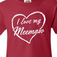 thumbnail image 4 of Inktastic I Love My Meemaw in White Chalk Heart Youth T-Shirt, 4 of 5