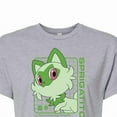 thumbnail image 3 of Pokémon - Sprigatito Stats - Juniors Cropped Cotton Blend T-Shirt, 3 of 5