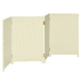 thumbnail image 4 of Red Lantern 2 ft. Short Woven Fiber Folding Screen - Cream - 4 Panel, 4 of 7
