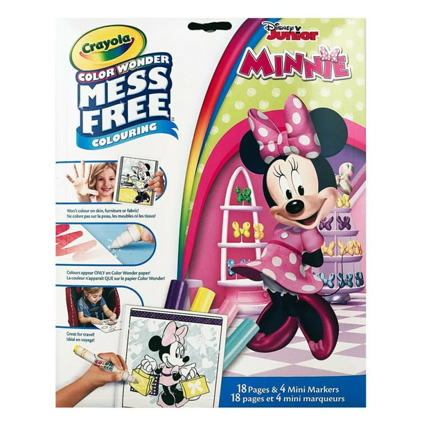 Crayola Color Wonder Mess Free Colouring Minnie Mouse 18 pages and 4