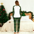 thumbnail image 2 of Puyaiuu Women's Christmas Long Sleeve Shirts Set Casual Crewneck Vintage Red Green Plaid Print Tee Shirt Pullover Fall Tops Dailywear Holiday PJs with Top and Pants Gift, 2 of 5