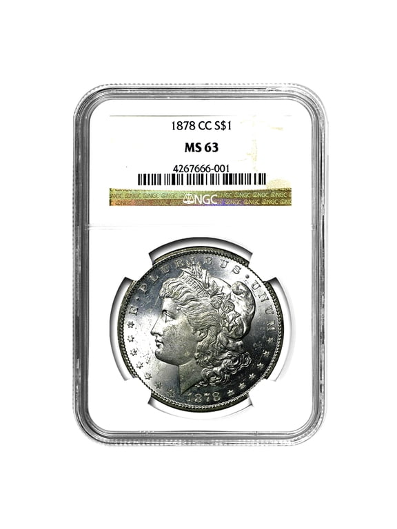 1878-CC Morgan Silver Dollar Coin MS63 NGC Uncirculated Carson City Mint .77344 oz