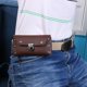 thumbnail image 2 of Riñonera de cuero PU para mujer y hombre, bolsa para teléfono con remaches (marrón claro) Tmvgtek Oficina Multiescena Multifunción, 2 of 9