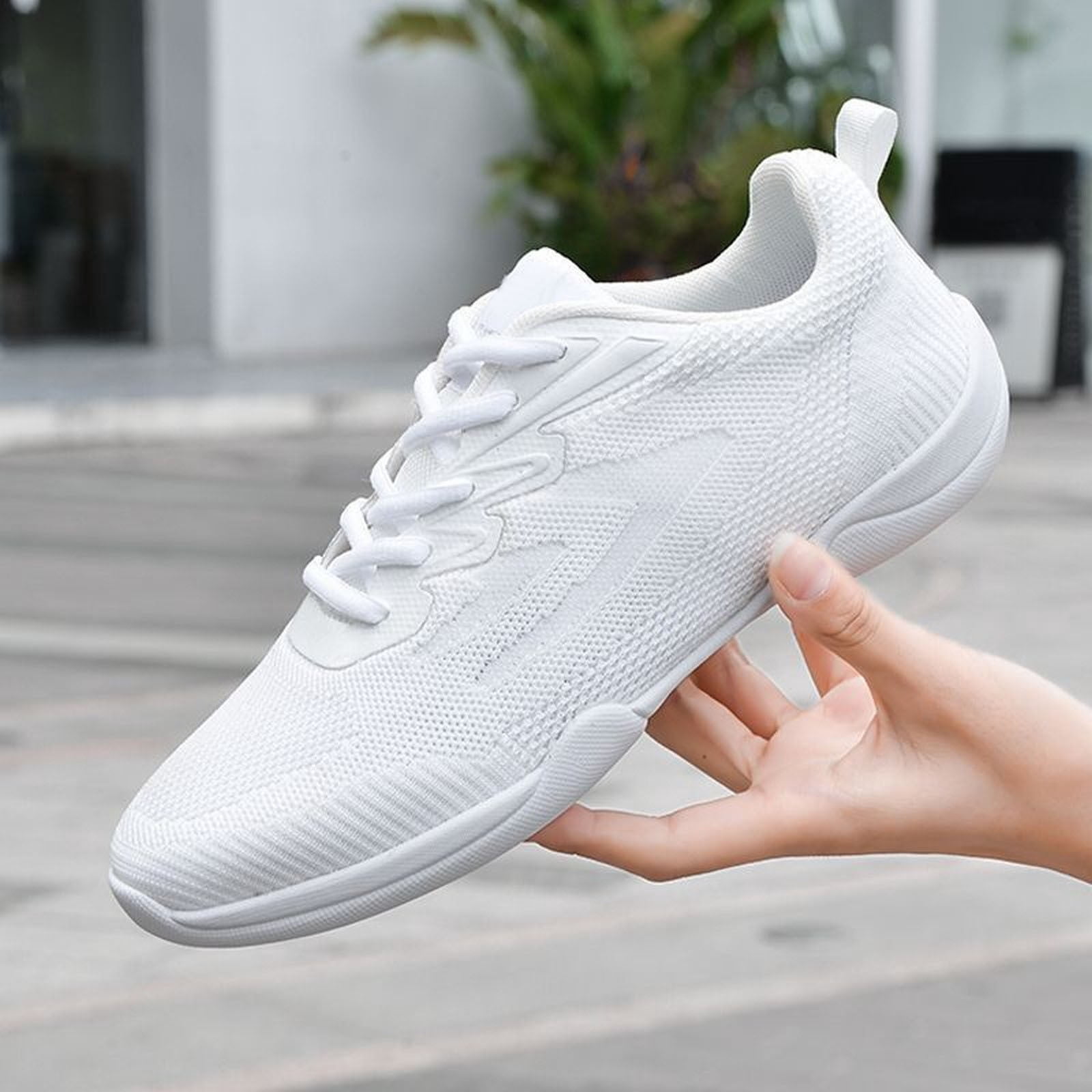 Shoes for Women,Women'S Competitive Cheerleading Shoes Training Shoes Breathable Mesh Surface Comfortable Soft Soles,Running Shoes for Women,Womens Walking Shoes(Color:White,Size:US 6.5)