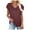Red, variant on Dyfzdhu Short Sleeve Shirts for Women Solid Color V Neck T Shirt Loose Casual Summer Tops Purple