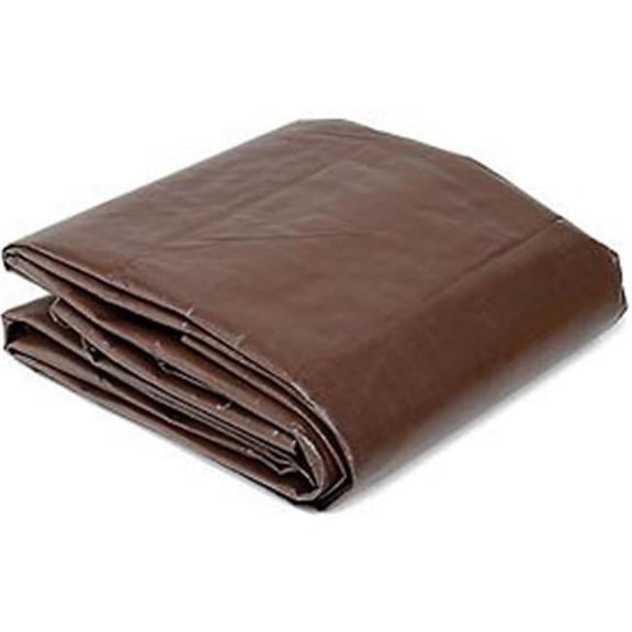 Heavy Duty Waterproof Tarp - Brown - 6 x 8 ft - UV Treated