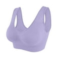 thumbnail image 2 of Everyday Bras for Women Maternity Bra Padded Womens Bras Sexy Bra Comfort Non Removable Padded Sports Bras for Women Womens Bra Push up Women Sports Bra Thin Sports Bra Sports Bra Girls Purple XL, 2 of 5