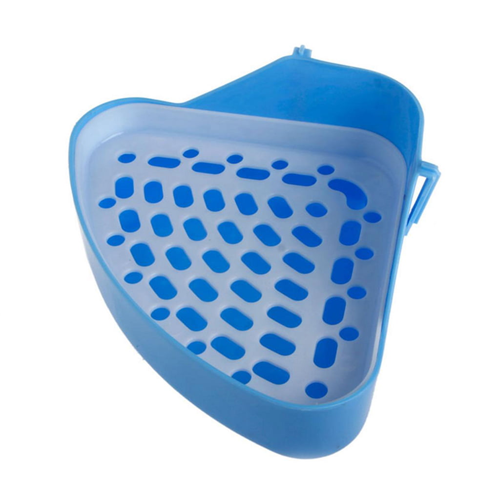 Ogquaton Pet Clean Triangle Toilet for Rabbit Double Mesh Potty Anti-Spray Urine Color ramdon Convenient and Practical