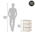thumbnail image 5 of mDesign Storage Dresser Tower Furniture Unit, 3 Removable Drawers, Cream/Gold, 5 of 7