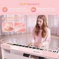 thumbnail image 3 of Piano digital TERENCE V50 de 88 teclas con peso y altavoces de 30 W, color rosa, 3 of 8