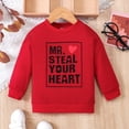 thumbnail image 2 of FINALGANG Boys Valentine's Day Sweatshirt Kids Letter Print Long Sleeve Crewneck Loose Fit Comfortable Pullover For Holiday Daily Wear Fashionable Top, 2 of 5
