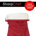 thumbnail image 3 of SharpChef Heat and Slip Resistant Silicone Oven Mitt and Pot Holder Set, Soft Cotton Lining, Waterproof, BPA-Free - Red, 3 of 6
