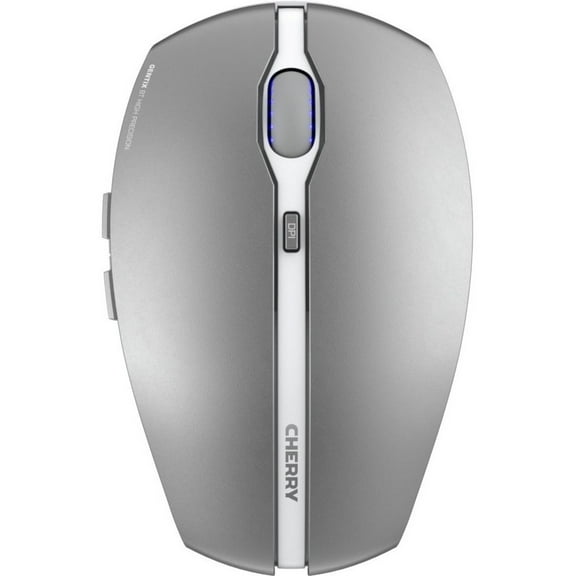 CHERRY Bluetooth(r) mouse with multi-device function - Frosted Silver, Optical sensor, 7 buttons, scroll wheel, multi-device function for up to 3 devices, encrypted Bluetooth(r)5.0 (AES 128)
