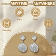 thumbnail image 4 of DESIGNICE 2Pcs Summer Earrings,Tough Texture Seashell Earrings,Alloy Material Earrings for Women,Earrings for Women Trendy for Seaside Vacation,Style4, 4 of 7