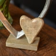 thumbnail image 4 of Eternity Double Heart Figurine, Silver Aluminum and Mango Wood, 8.75 Inches, 4 of 9