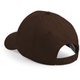 thumbnail image 2 of Beechfield - Gorra lisa con 5 paneles para niños/adolescentes (Marrón chocolate), 2 of 2