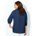 thumbnail image 2 of Catherines Women's Plus Size Light And Airy Y-Neck Blouse, 2 of 3