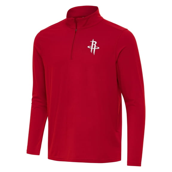 Men's Antigua Red Houston Rockets Intent Quarter-Zip Top