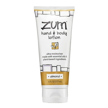 Zum by Indigo Wild Hand & Body Lotion - Natural Hand Lotion for Dry Hands - Body Lotion for Women & Men - Body Moisturizers Include Shea Butter, Jojoba Oil & More - Almond - 6 fl oz
