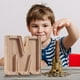 thumbnail image 3 of Piggy-Bank for Kids Boys Girls Large Piggy Banks 26 English Alphabet Letter,Personalized Wooden,Transparent Money Saving Box (1 Pc), 3 of 9