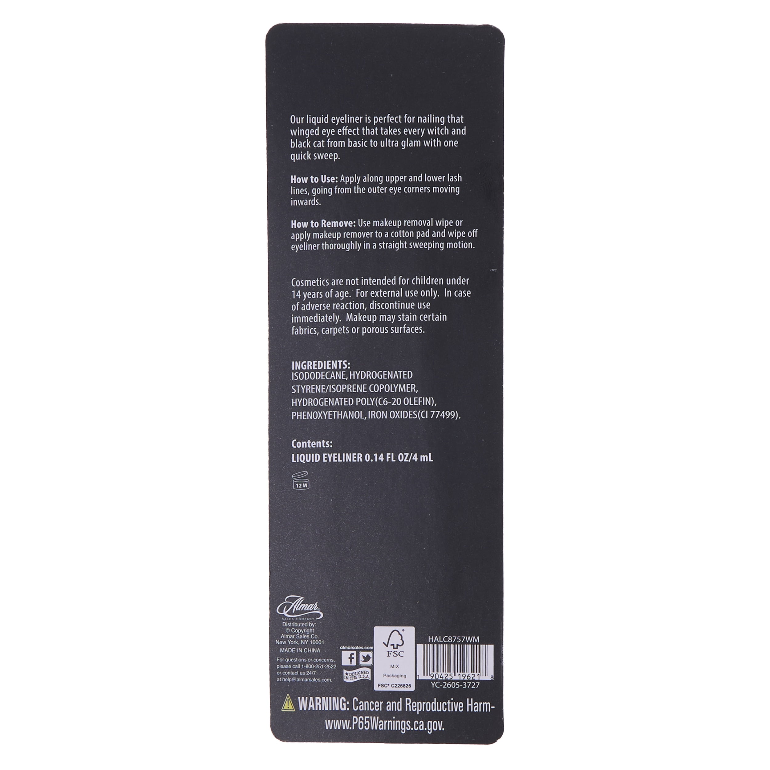 Expressions Precision Liquid Eyeliner for Costume Makeup - Black