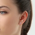 thumbnail image 4 of Timeless Classics Heart Shape Tanzanite Stud Earrings in 14K White Gold - 5MM, 4 of 5