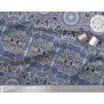 thumbnail image 3 of Soimoi Rayon Crepe Fabric Mandala Kaleidoscope Print Fabric by Yard 46 Inch Wide, 3 of 3