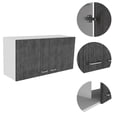 thumbnail image 5 of Nmkwnr 2 Door Kitchen Wall Cabinet with 2 Shelves, Gray, 5 of 7