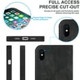 thumbnail image 6 of Dteck Fit for Apple iPhone X,Apple iPhone XS Wallet Case with RFID Blocking Card Slots,Drop Protection Premium PU Leather Magnetic Folio Flip Kickstand Holder Phone Cover,Black, 6 of 10