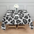 thumbnail image 3 of Black Leopard Pattern Square Tablecloth,Waterproof Square Table Cover,Wipeable Spillproof Washable Table Cover for Home Kitchen Party Decor 42"X42"(107x107cm), 3 of 6