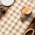 thumbnail image 3 of Easter Table Runner 72 Inches, Farmhouse Spring Bunny Cow Carrots Egg Brown Plaid Bed Runner Dresser Scarves Tabletop for Indoor Outdoor Parties/Ceremony/Banquet, 18" x 72", 3 of 8