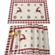 thumbnail image 1 of 6pcs Placemats Juego de manteles individuales de 6 manteles individuales resistentes al calor para mesa de comedor, alce navideño, copo de nieve, cuadros de búfalo rojo, manteles individuales par, 1 of 5