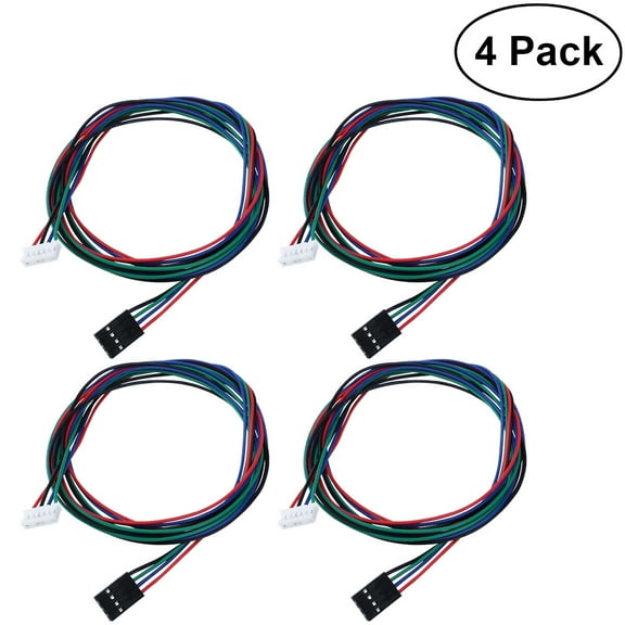 Pingxizhi UEETEK 4 Pcs Bipolar Stepper Motor Cables 100 cm Long for NEMA 17 used in Reprap 3D Printers CNC Machines