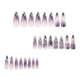 ZAROYEAX Holiday Party Cool Wear French Flame Purple Nail Tips 1ml