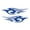 Blue, variant on Tribal Flames Athena Design Magnet