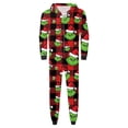 thumbnail image 4 of Pyjamas Assortis avec Capuche de Renne, Tenues de Famille Assorties, Pyjamas Élégants pour un Style Familial Cohérent (Rouge), 4 of 6