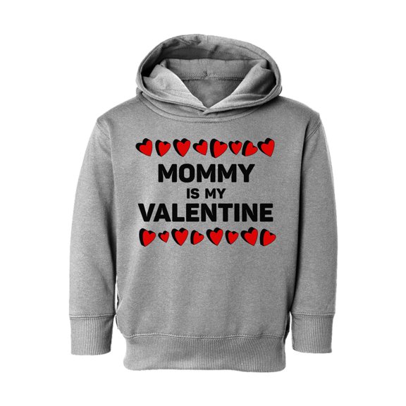 Awkward Styles Valentine's Day Toddler Hoodie for Boys Girls Mommy is my Valentine Hooded Sweatshirt for Kids