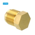 thumbnail image 3 of Uxcell Male 1/2 SAE / 3/4"-16UNF Brass Seal Plug Flare Tube Fitting 45 Degree Hex Pipe Fittings 3 Pack, 3 of 5